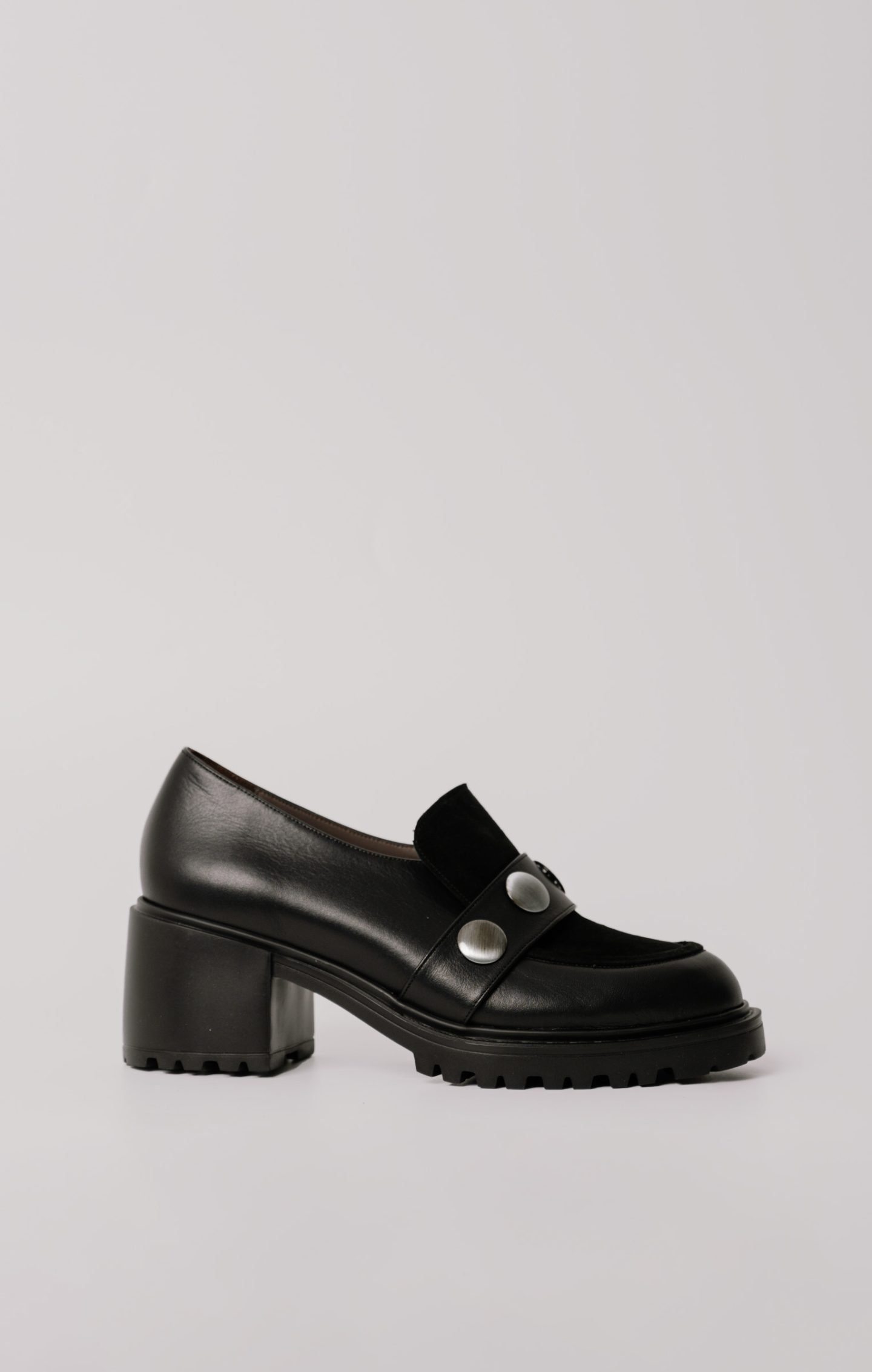 Μαύρα Δερμάτινα Loafers Με Τρουκς