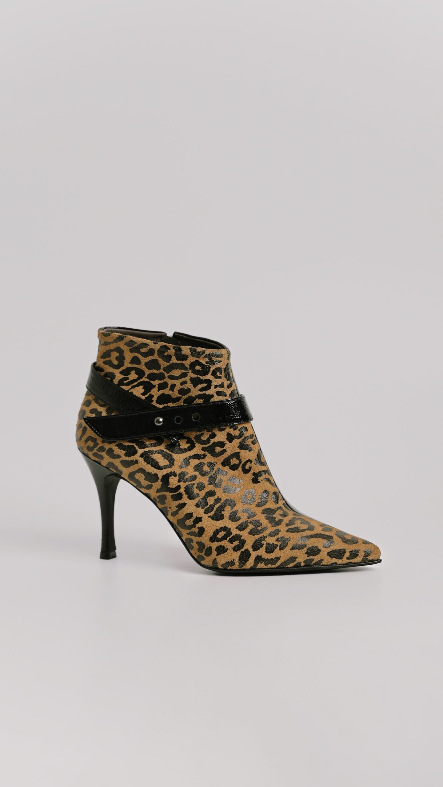 Δερμάτινα Animal Print Μποτάκια