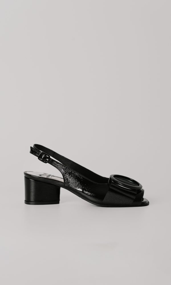 Μαύρα Τετράγωνα Λουστρίνι Slingback
