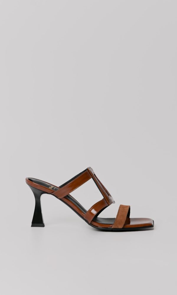 Καφέ Δερμάτινα Mules