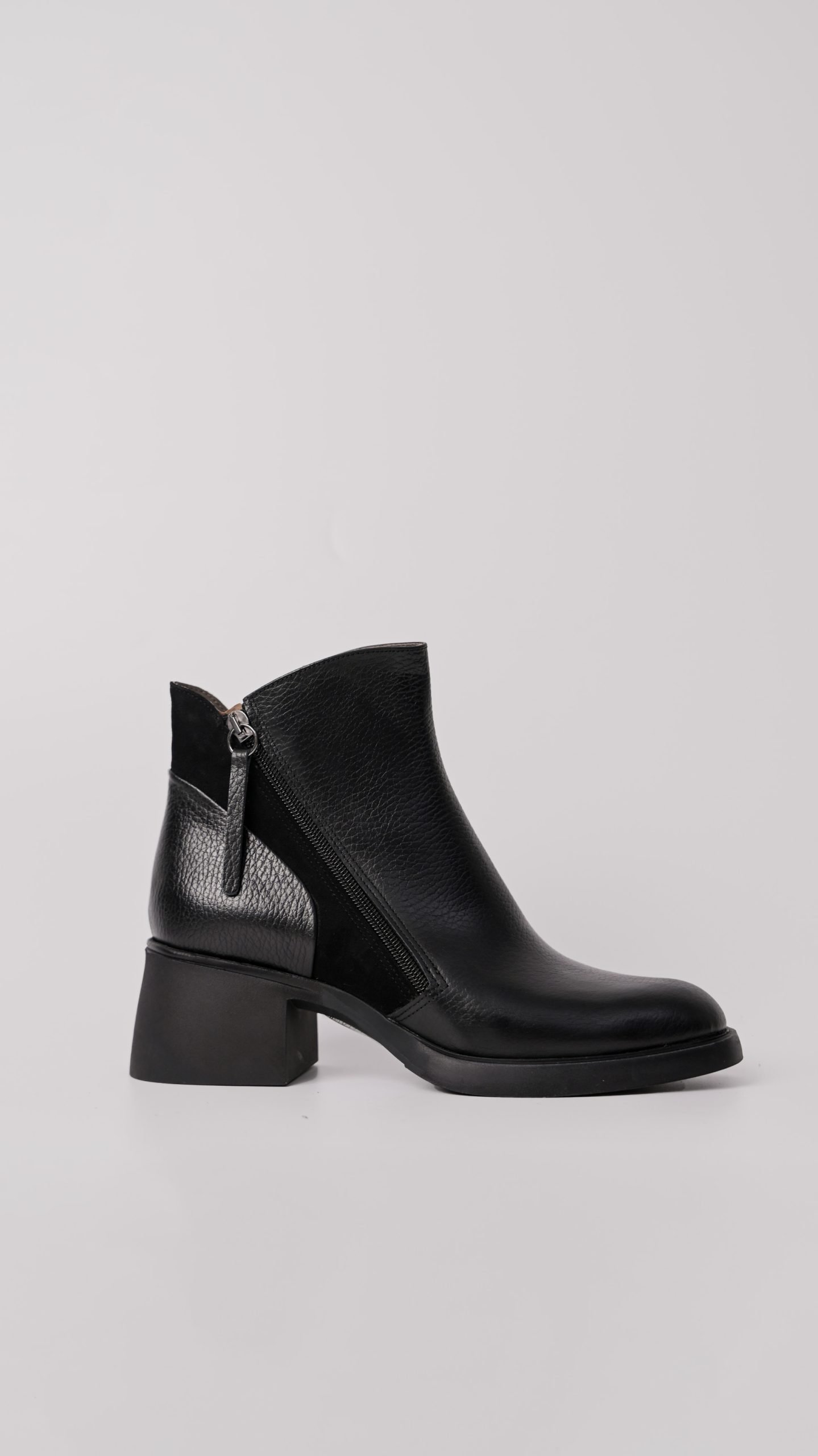 Μαύρα Δερμάτινα Ankle Boots