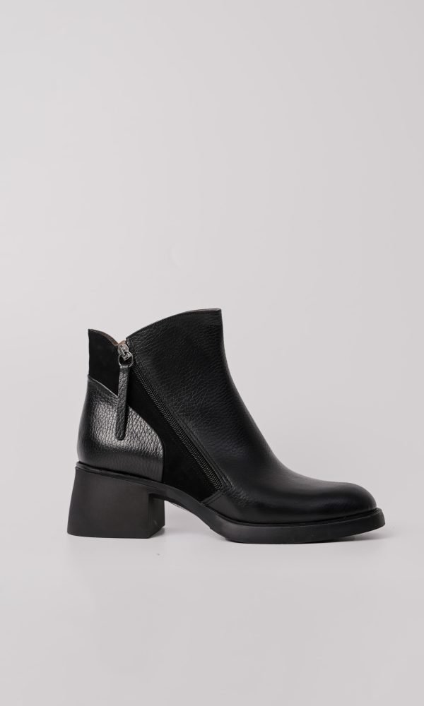 Μαύρα Δερμάτινα Ankle Boots