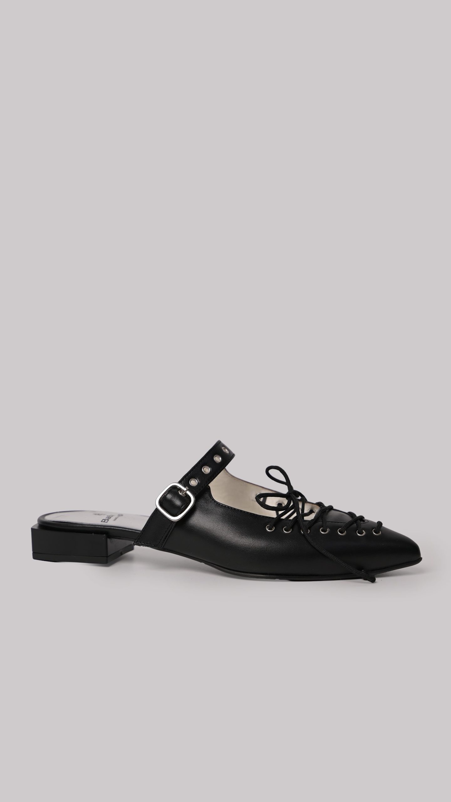 Μαύρα Δερμάτινα Flat Mules