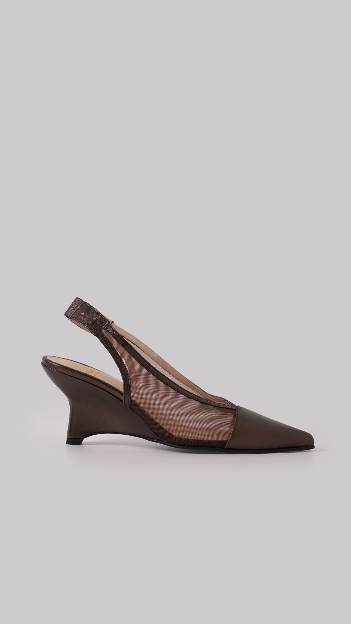 Καφέ Δερμάτινα Φιλτιρέ Slingback
