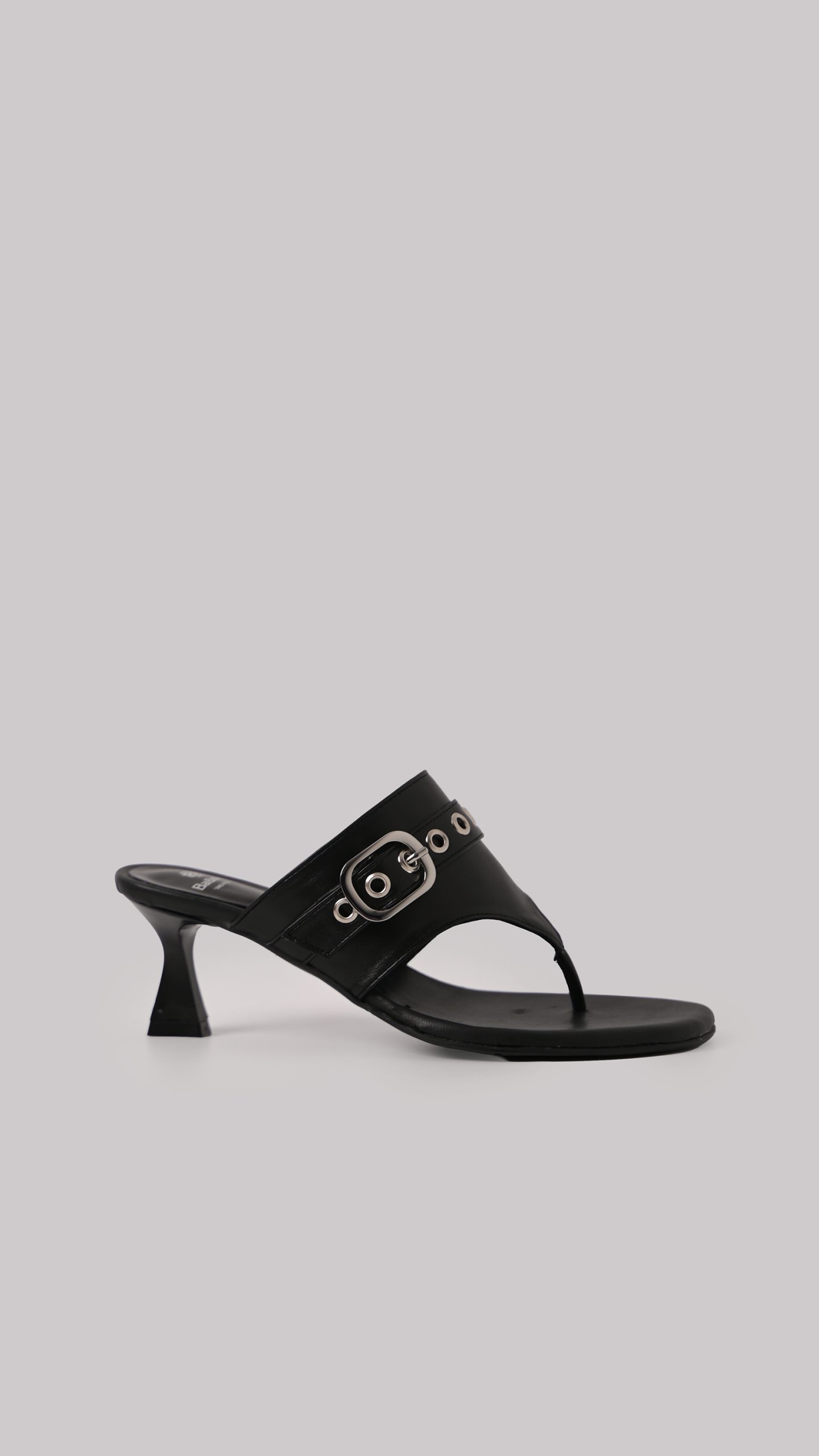 Μαύρα Δερμάτινα Mules Με Διχάλα