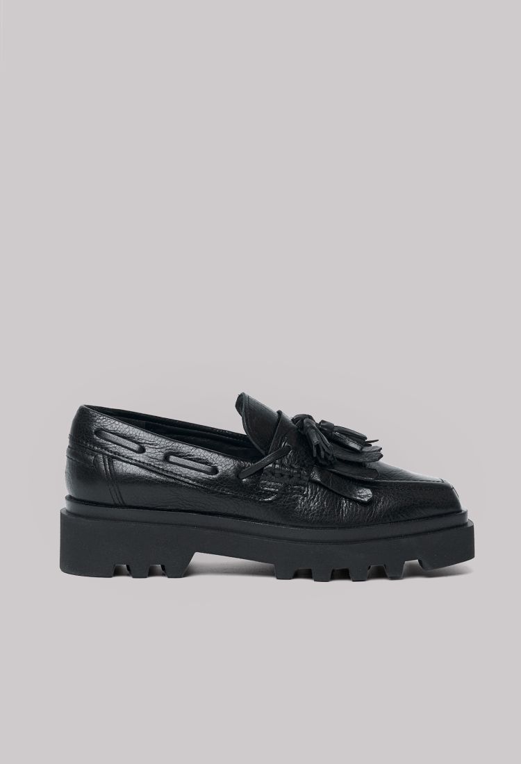 Μαύρα Δερμάτινα Loafers