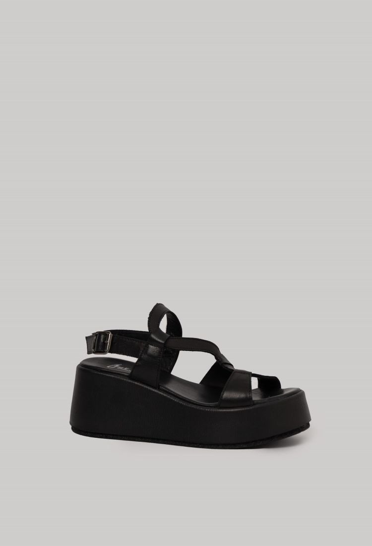 Μαύρα Δερμάτινα Flatforms