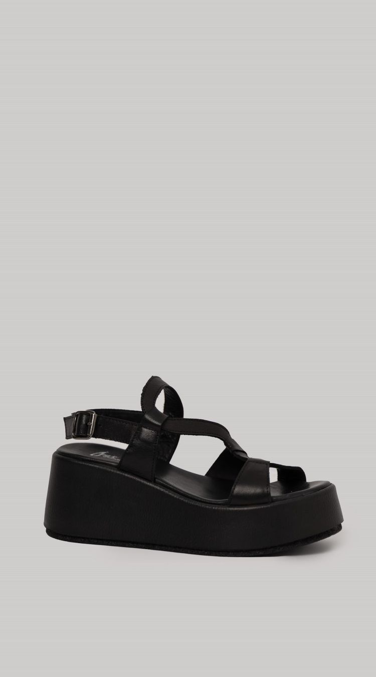 Μαύρα Δερμάτινα Flatforms