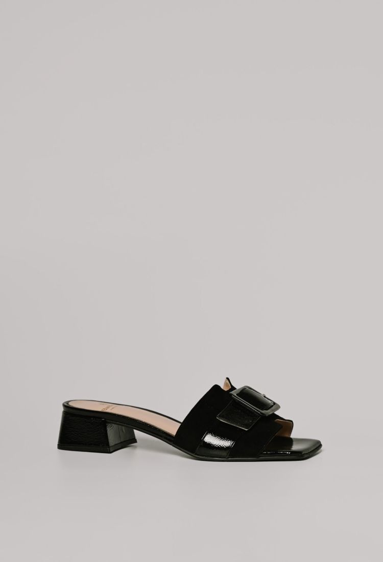 Μαύρα Δερμάτινα Mules
