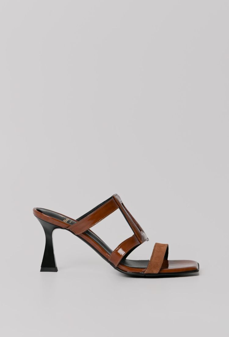 Καφέ Δερμάτινα Mules